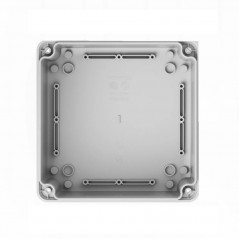 Caja de paso SISTELECTRIC pvc exterior IP65 9x9x7,5cm con tapa blanca