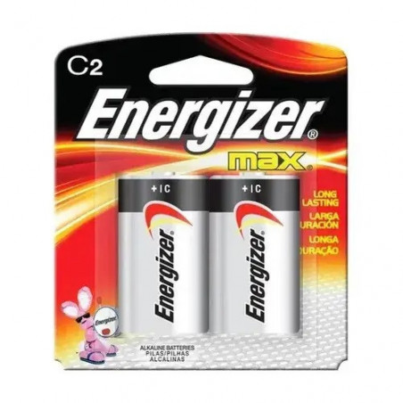 Pila ENERGIZER C-MAX mediana 1.5v Blister 2 Unidades