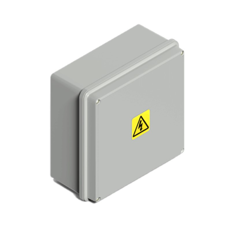 Caja de pase SISTELECTRIC pvc exterior IP65 16,5x16,5x11cm con tapa blanca