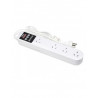 Prolongador TRV SMART E PLUS con protector de tensión 4 tomas 10A