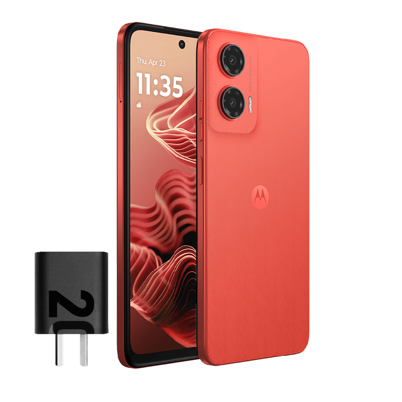 Celular MOTOROLA G35 5G 4GB RAM 128GB rojo con cargador
