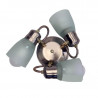 Araña ILUMROS MINI para ventilador 3 luces E27 con tulipa bronce viejo