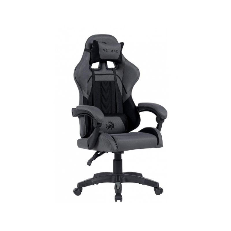 Silla gamer NETMAK NM-SG902 Gris respaldo reclinable