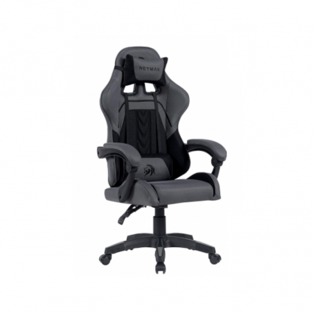 Silla gamer NETMAK NM-SG902 Gris respaldo reclinable