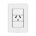 Conjunto armado JELUZ MITO 1 tomacorriente 10A combinado blanco