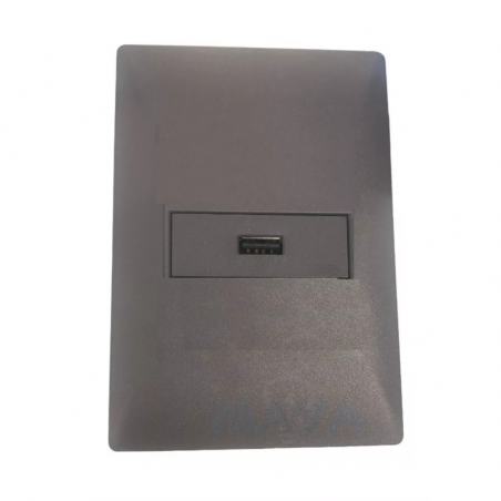 Conjunto armado CAMBRE S.XXII toma usb A 2.5A gris