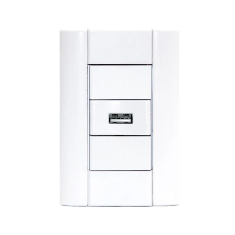 Conjunto armado JELUZ VERONA toma usb-A blanco Conjunto armado JELUZ VERONA toma usb-A blanco
