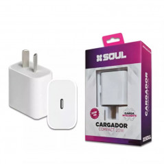 Cargador SOUL CVJ-PD20W 20W USB-C sin cable blanco