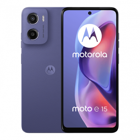 Celular MOTOROLA E15 2GB RAM 64GB Lavanda con cargador