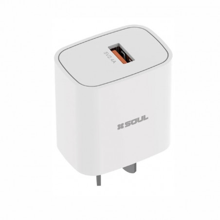 Cargador viajero SOUL CVJ-XUSB1BL USB blanco sin cable
