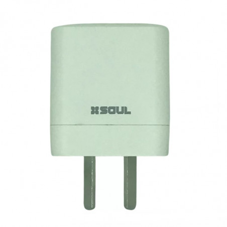 Cargador viajero PRO21 PD + USB-C 20W blanco sin cable