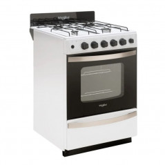 Cocina WHIRLPOOL WFB57DWDNA Multigas 56cm 4 hornallas blanca
