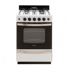 Cocina WHIRLPOOL WFB57DWDNA Multigas 56cm 4 hornallas blanca