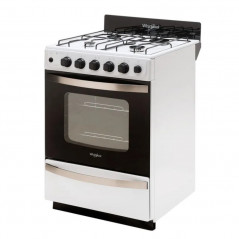 Cocina WHIRLPOOL WFB57DWDNA Multigas 56cm 4 hornallas blanca
