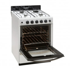 Cocina WHIRLPOOL WFB57DWDNA Multigas 56cm 4 hornallas blanca