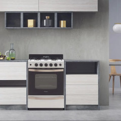 Cocina WHIRLPOOL WFB57DWDNA Multigas 56cm 4 hornallas blanca