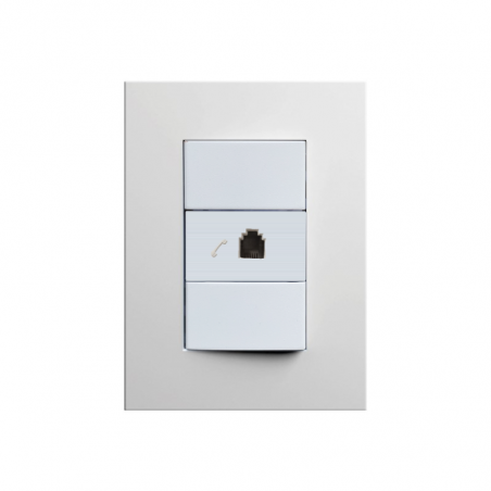 Conjunto armado TECLASTAR MINIMAL toma telefonico blanco