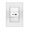 Conjunto armado JELUZ PLATINUM toma usb A-C 3A blanco