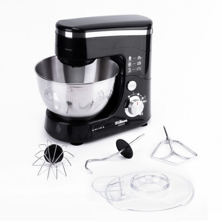 Batidora planetaria LILIANA TURBOBAT 800W 4,5 litros bowl acero inoxidable negro
