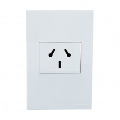 Conjunto armado CAMBRE S.XXI 1 tomacorriente combinado polarizado 10A blanco
