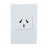 Conjunto armado CAMBRE S.XXI 1 tomacorriente combinado polarizado 10A blanco