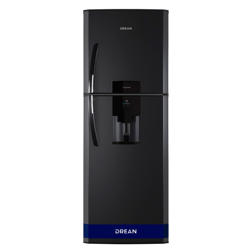 Heladera DREAN HDR400F41N ciclica 396 Litros negra con dispenser de agua outlet