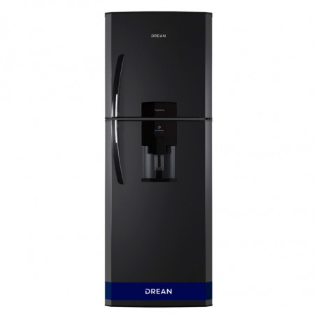 Heladera DREAN HDR400F41N ciclica 396 Litros negra con dispenser de agua outlet