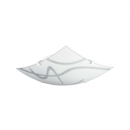 Plafón FERROLUX TRENTO para 2 luces E27 blanco con ondas
