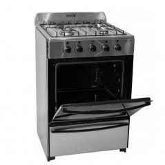 Cocina ESCORIAL MASTER CLASSIC gas licuado 56cm 4 hornallas Acero inoxidable