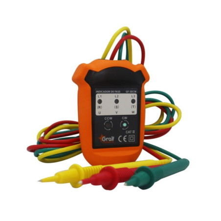 Indicador de fase GRALF GF-SECW digital trifasico 480V 2 metros