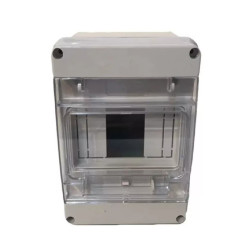Caja pilar GENROD 4 módulos monofásico pvc IP65 transparente