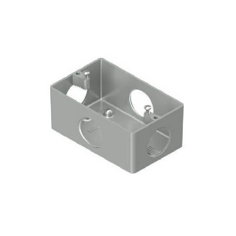Caja rectangular DAISA 3/4 rosca con tapa