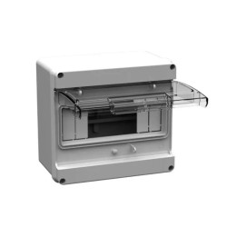 Caja para pilar CONEXTUBE BOMBE 8 módulos embutir blanco