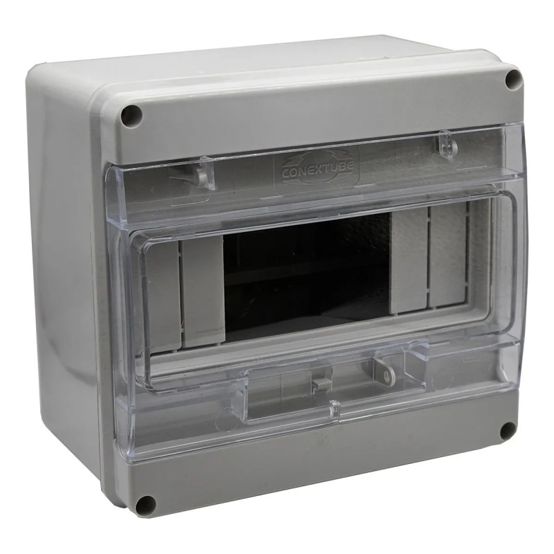 Caja para pilar CONEXTUBE BOMBE 8 módulos embutir blanco