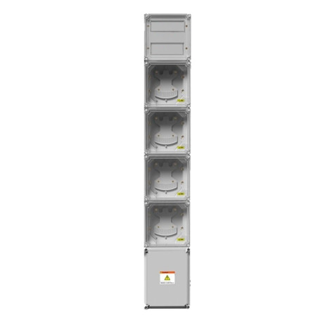 Gabinete GENROD columna 4 medidores monofásico pvc