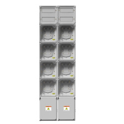 Gabinete GENROD columna 8 medidores monofásico pvc