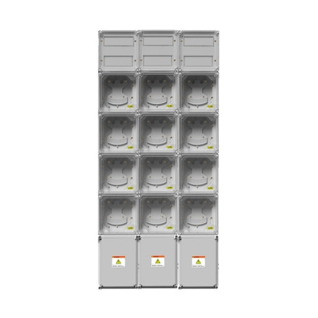 Gabinete GENROD columna 12 medidores monofásico pvc