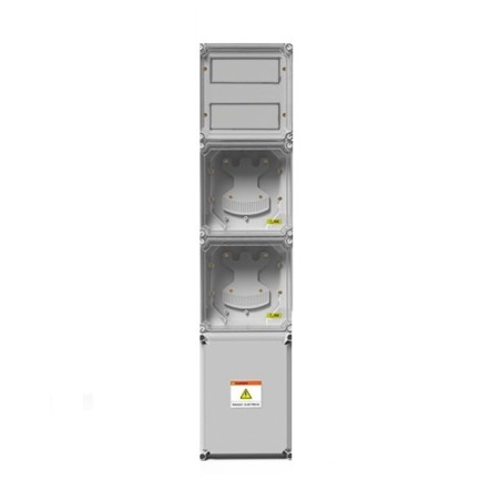 Gabinete GENROD columna 2 medidores trifásico pvc