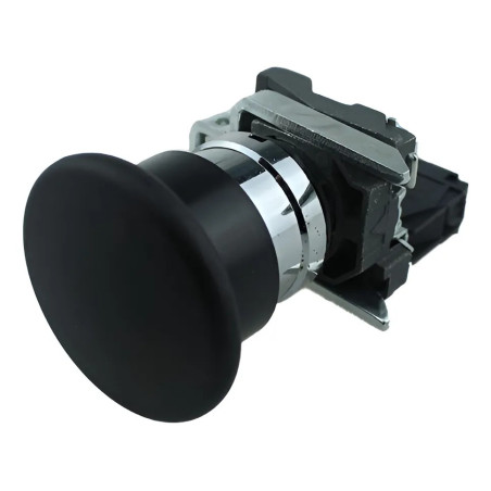 Pulsador de emergencia CNC LAY4-BC21 1nc 40mm hongo negro metalico