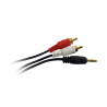 Cable NISUTA para audio 3.5 a 2 RCA 1,8m