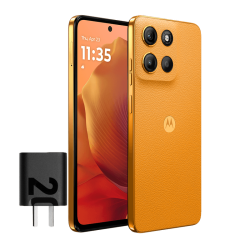 Celular MOTOROLA G15 4GB RAM 128GB naranja con cargador