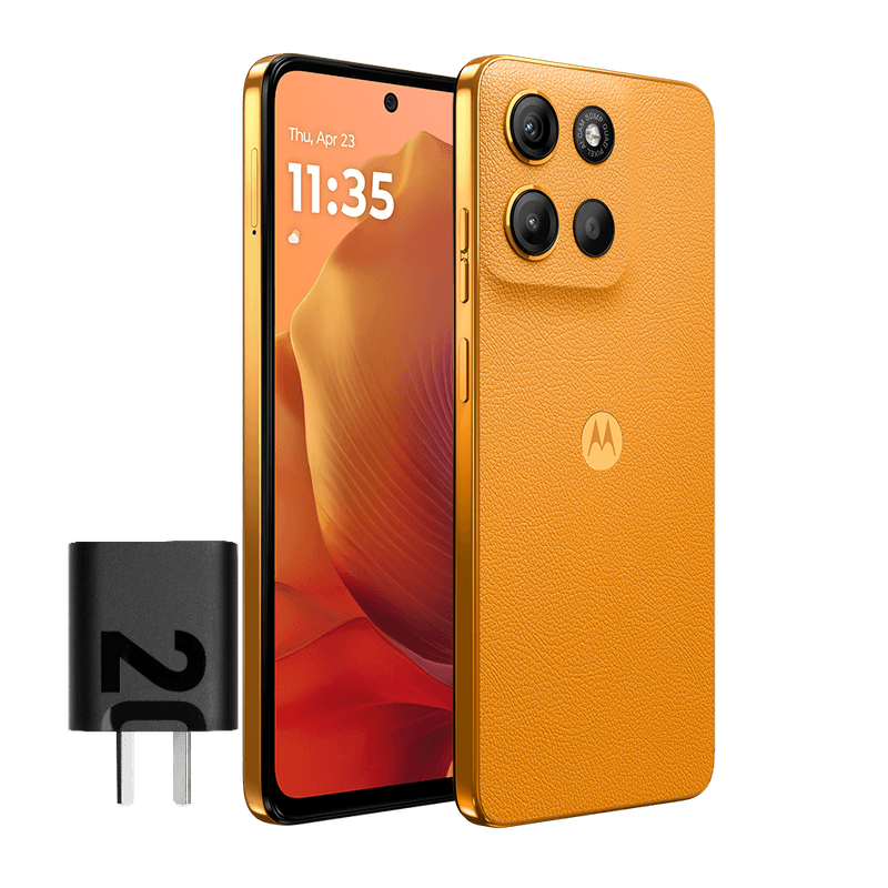 Celular MOTOROLA G15 4GB RAM 128GB naranja con cargador