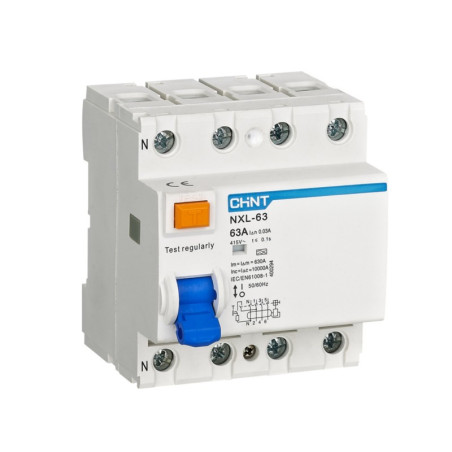 Disyuntor CHINT NXL-63 tetrapolar 63A 300mA