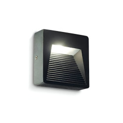 Aplique F.W. cuadrado unidireccional para 1 luz G9 negro