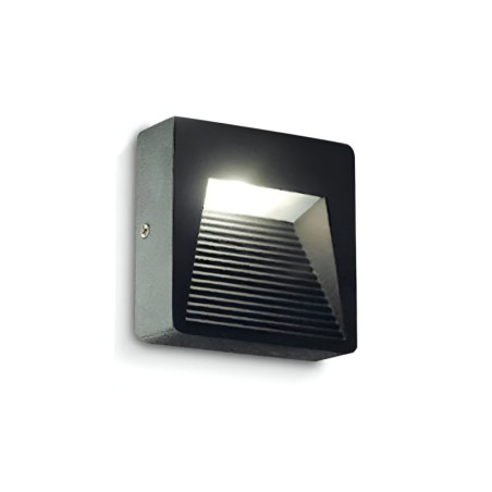 Aplique F.W. cuadrado unidireccional para 1 luz G9 negro