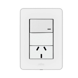 Conjunto armado JELUZ MITO punto y tomacorriente combinado 10A blanco