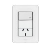 Conjunto armado JELUZ MITO punto y tomacorriente combinado 10A blanco