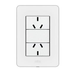 Conjunto armado JELUZ MITO 2 tomacorriente 10A polarizado blanco
