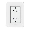 Conjunto armado JELUZ MITO 2 tomacorriente 10A polarizado blanco