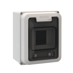 Caja para pilar SISTELECTRIC 4 módulos exterior blanco